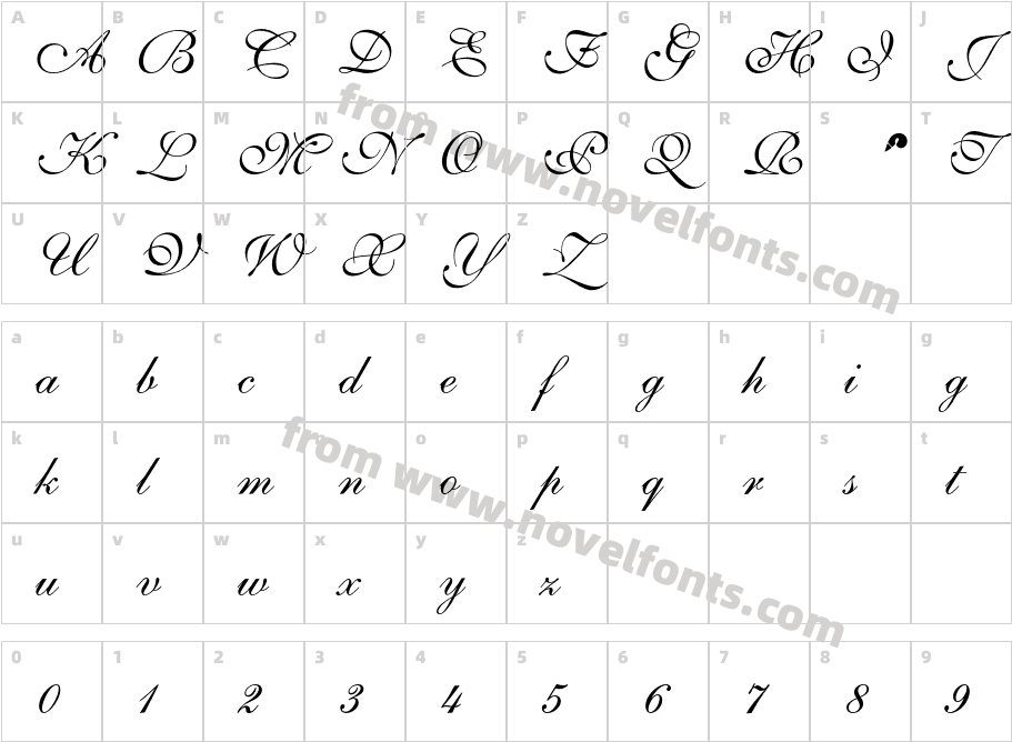 ShelleyVolanteBT-RegularCharacter Map