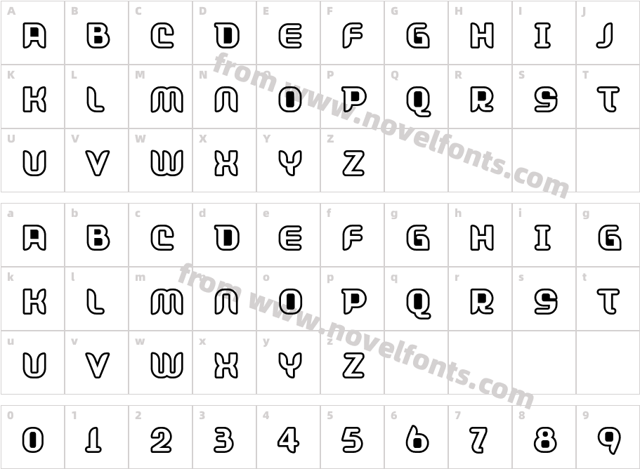 Shifty-OutlineCharacter Map