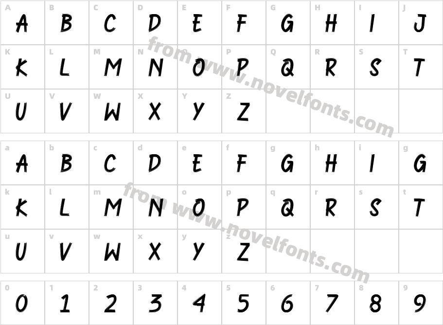 Shiga BrushCharacter Map