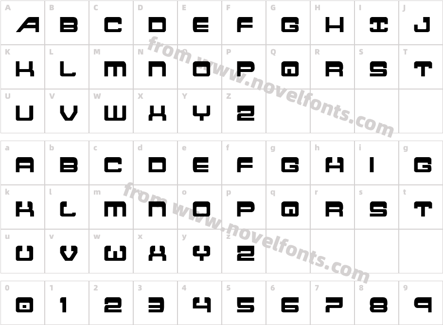 Atlantia CondensedCharacter Map