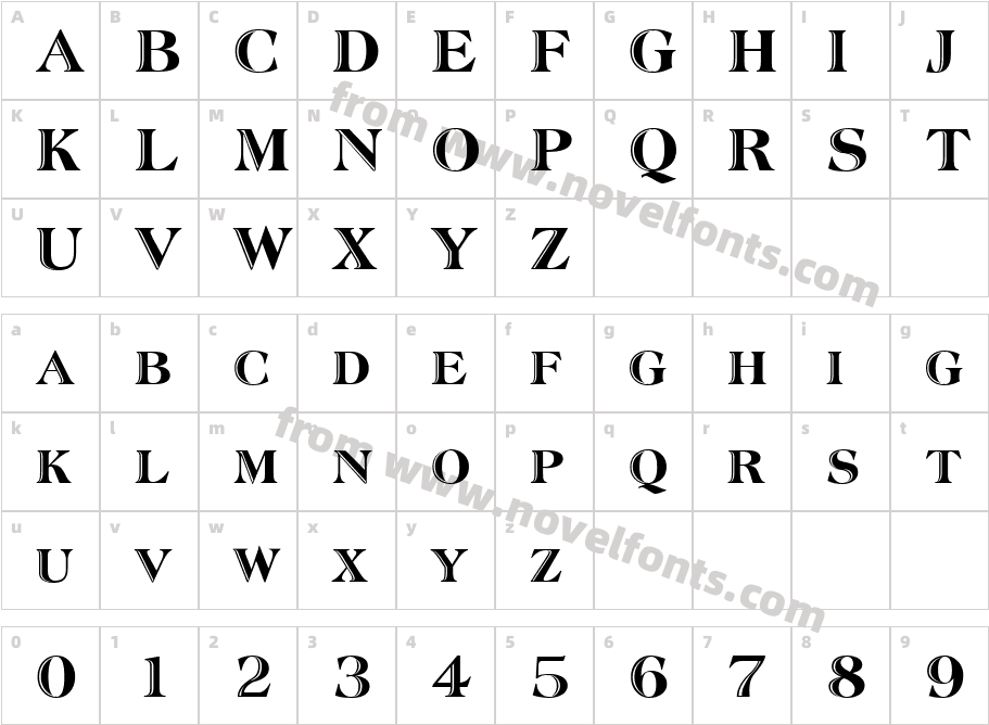 Atlantic Inline-NormalCharacter Map