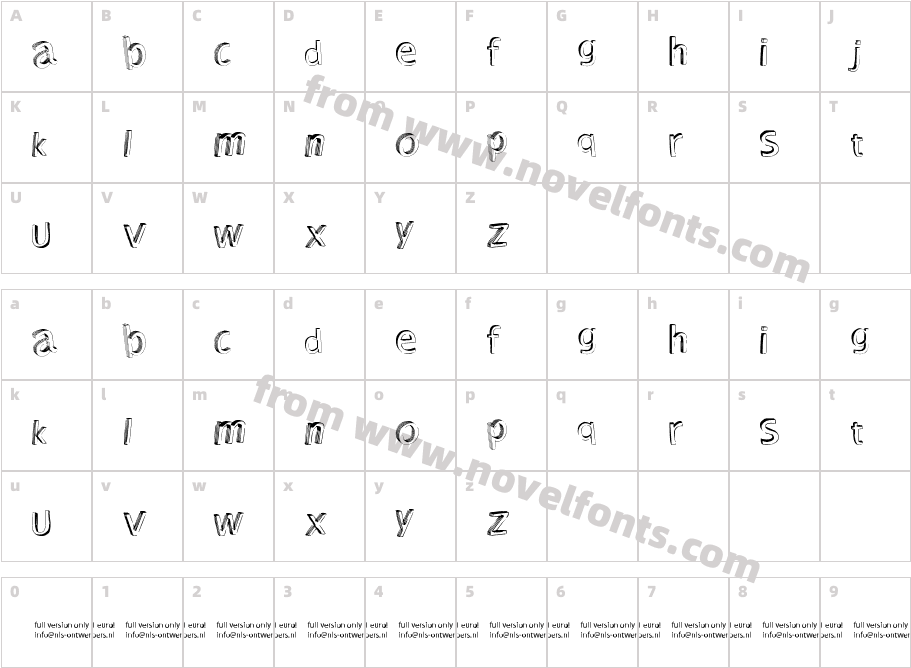 Shutdown!Character Map