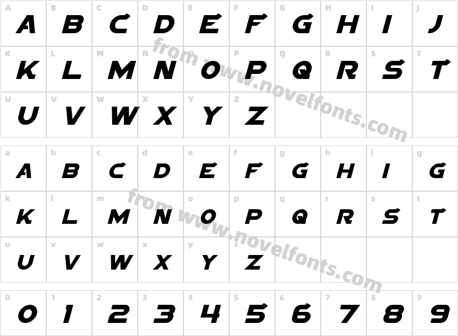 Sigma FiveCharacter Map