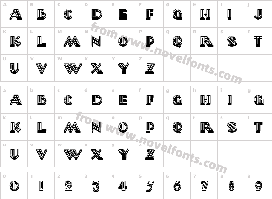 Signore in Rosso RegularCharacter Map