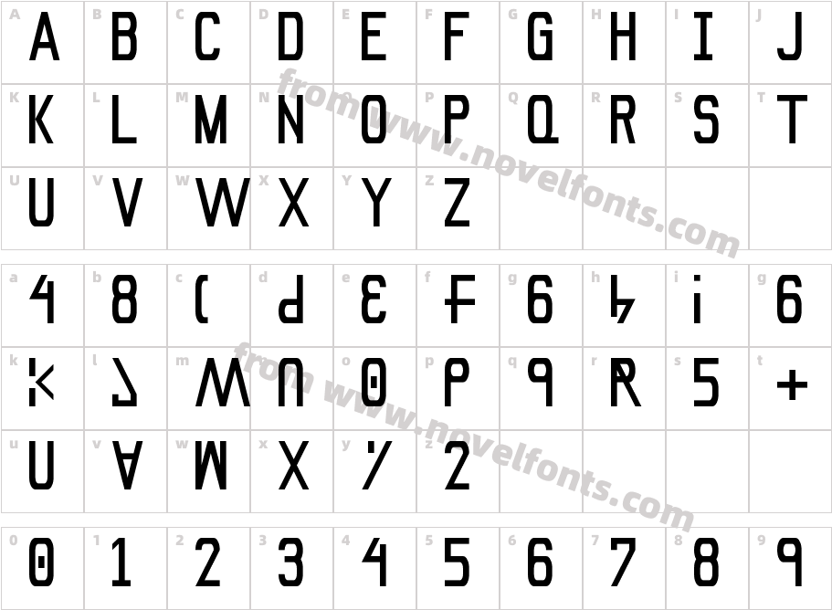 Signus Alternates NBPCharacter Map