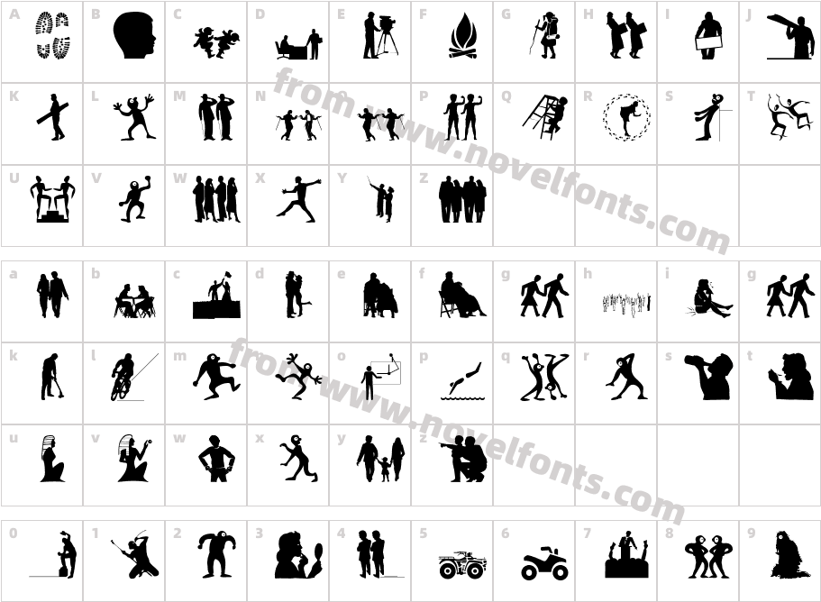 Silhouettes03Character Map