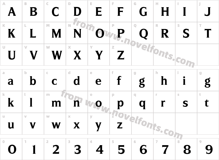 Silverado BoldCharacter Map