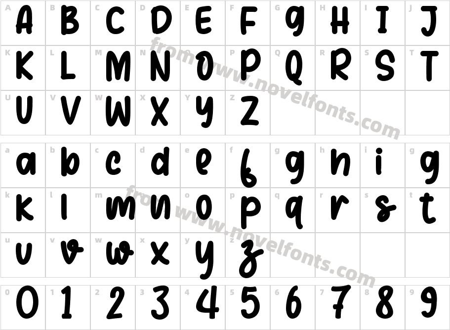 Simple Christmas - Personal useCharacter Map