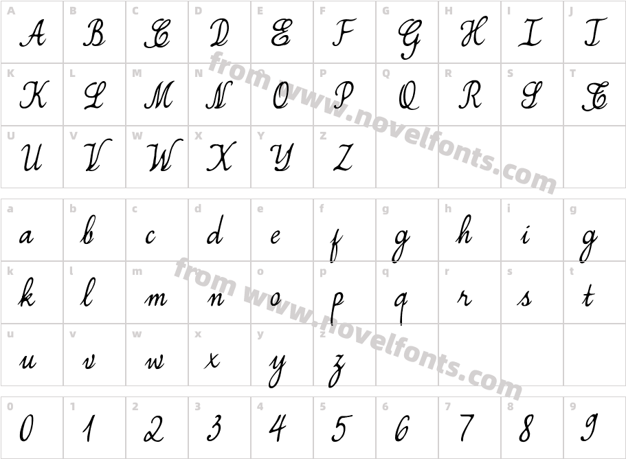 Simplesnails ver 4.0Character Map