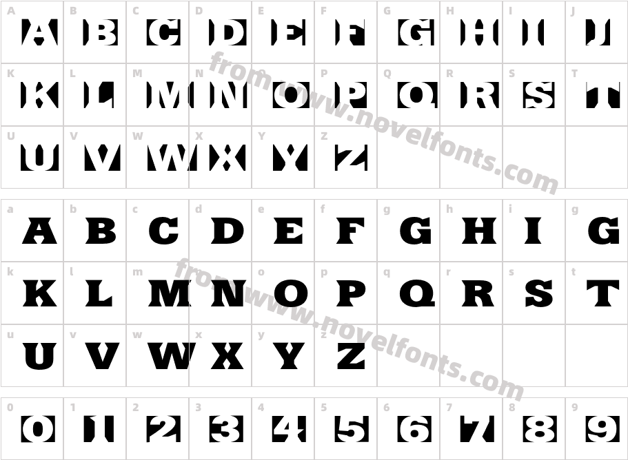 SinRazonCharacter Map