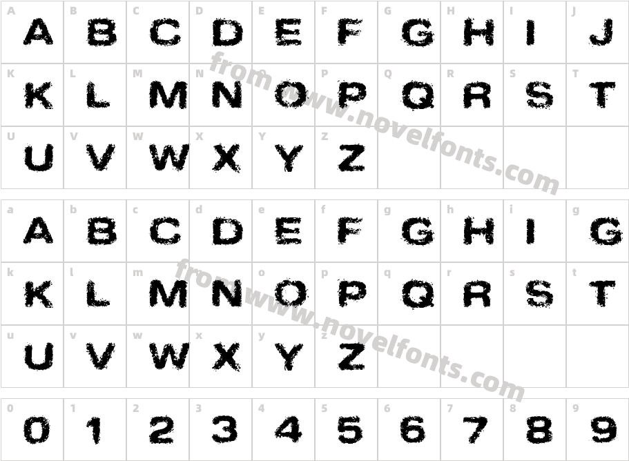 SinderNormalCharacter Map