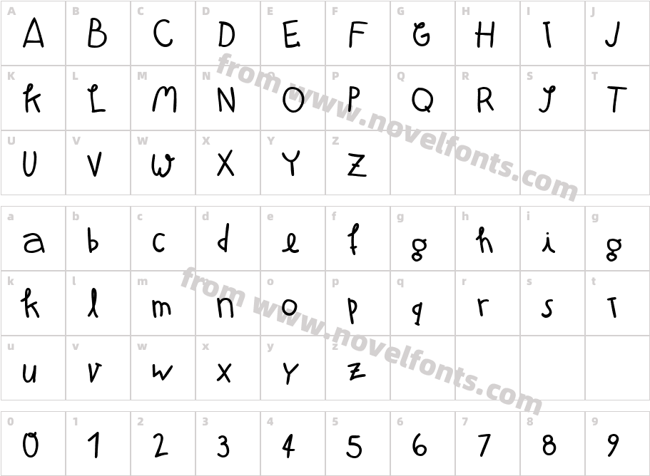 Atman BoldCharacter Map