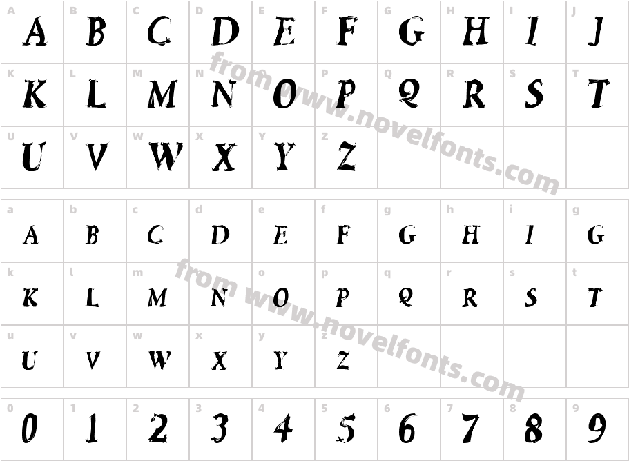 Skechie MediumCharacter Map