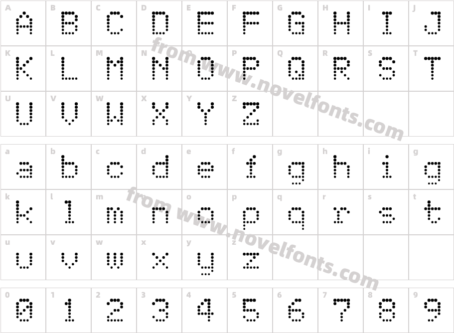 Atomic Clock RadioCharacter Map