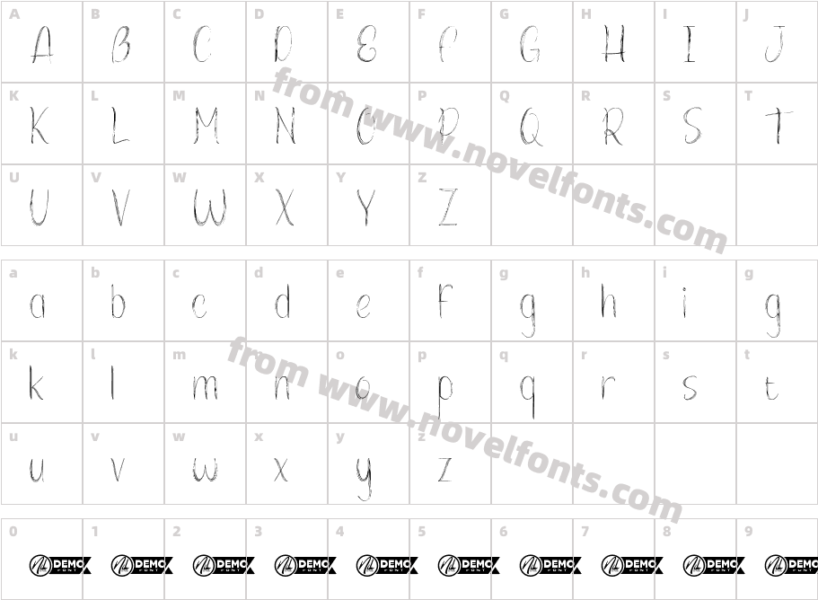 Sketch Pencil DemoCharacter Map