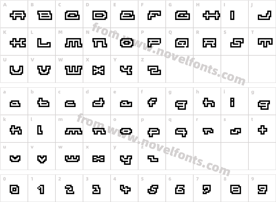 Atomic OutlineCharacter Map