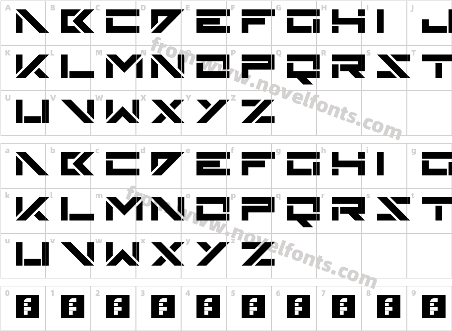 Skinz RegularCharacter Map