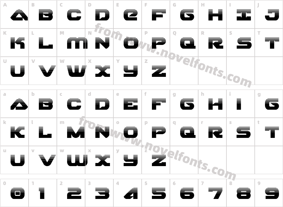 Skyhawk HalftoneCharacter Map