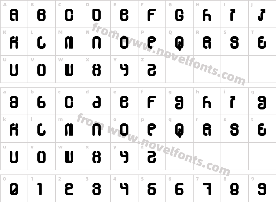 Skylab 600Character Map