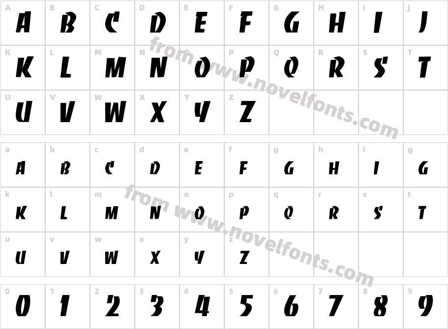 SlabFaceCharacter Map