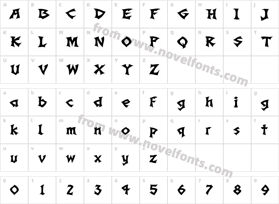 SladeCharacter Map