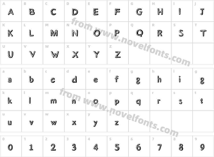 Slavonian Casablancas MediumCharacter Map