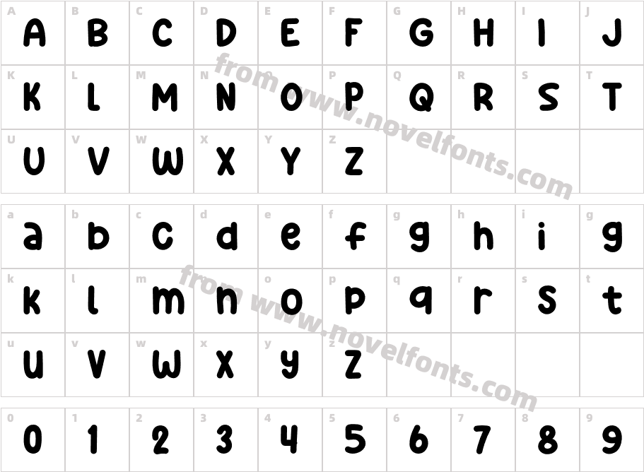 Small PrintCharacter Map