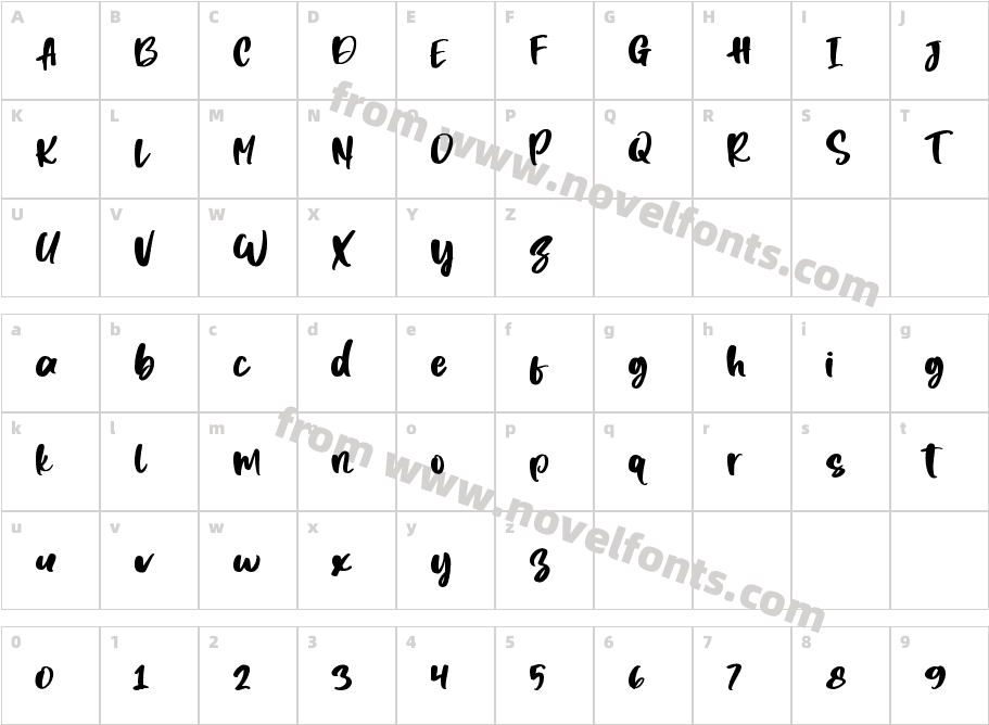 Smiley RegularCharacter Map