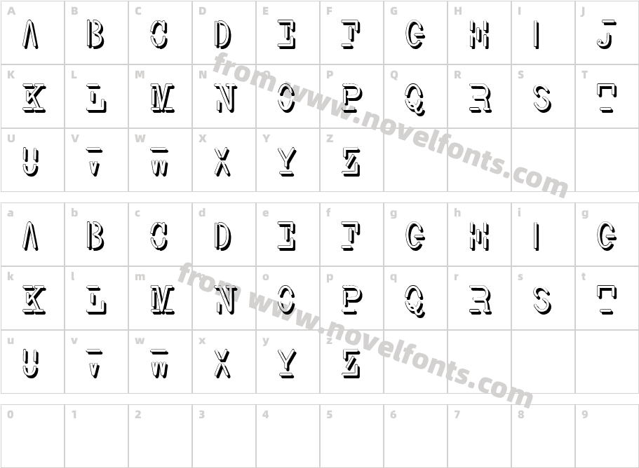 Smith-TypewriterShadowFreeCharacter Map
