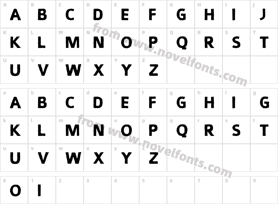 Smuckers-BoldCharacter Map