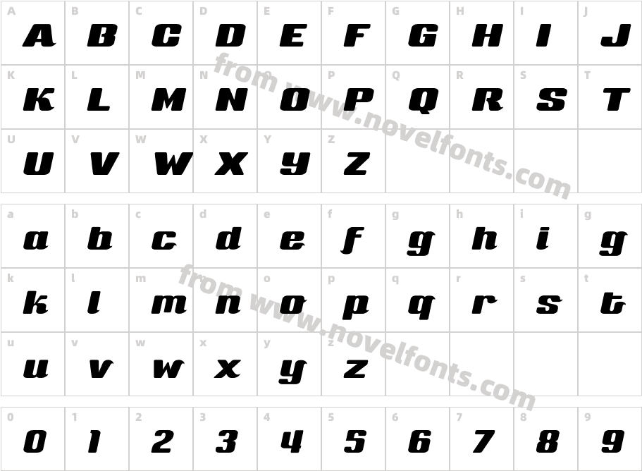 SneakersScriptMediumCharacter Map