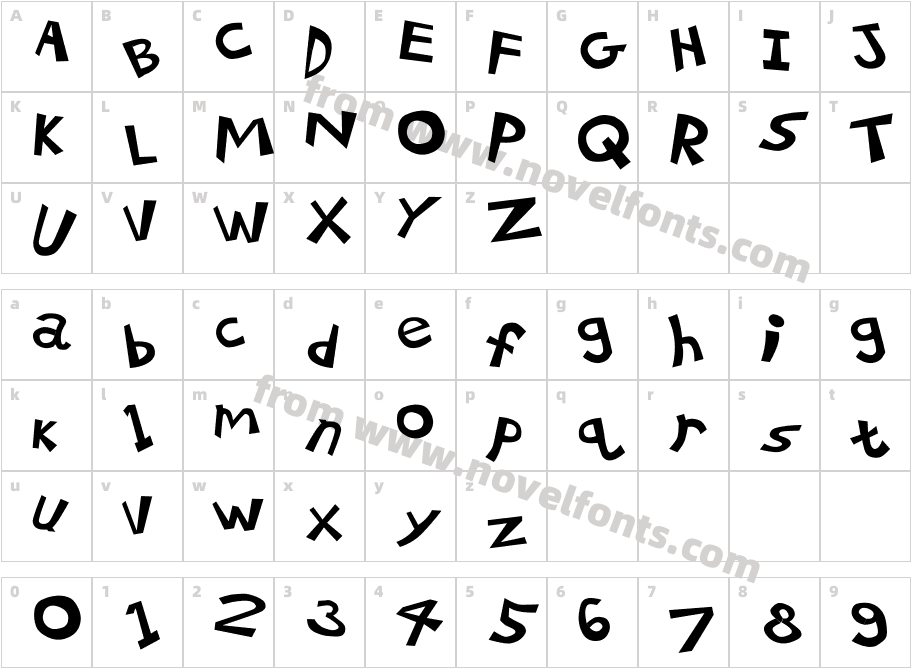 21 Kilobyte Salute RegularCharacter Map