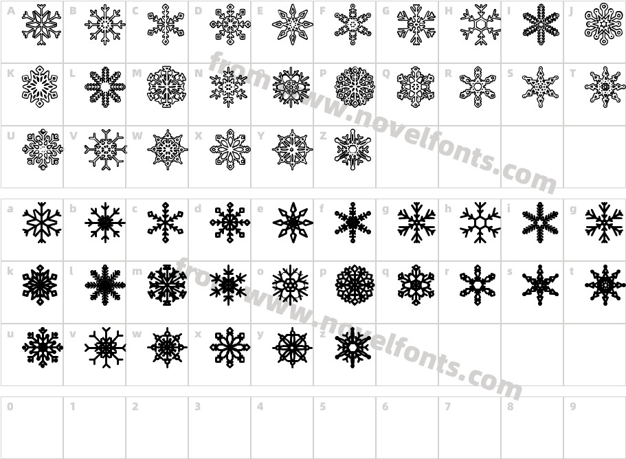 Snowflakes StCharacter Map