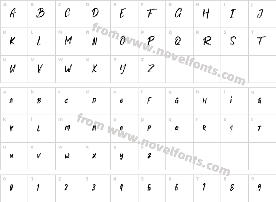 SoakUpTheSunScript-BoldCharacter Map