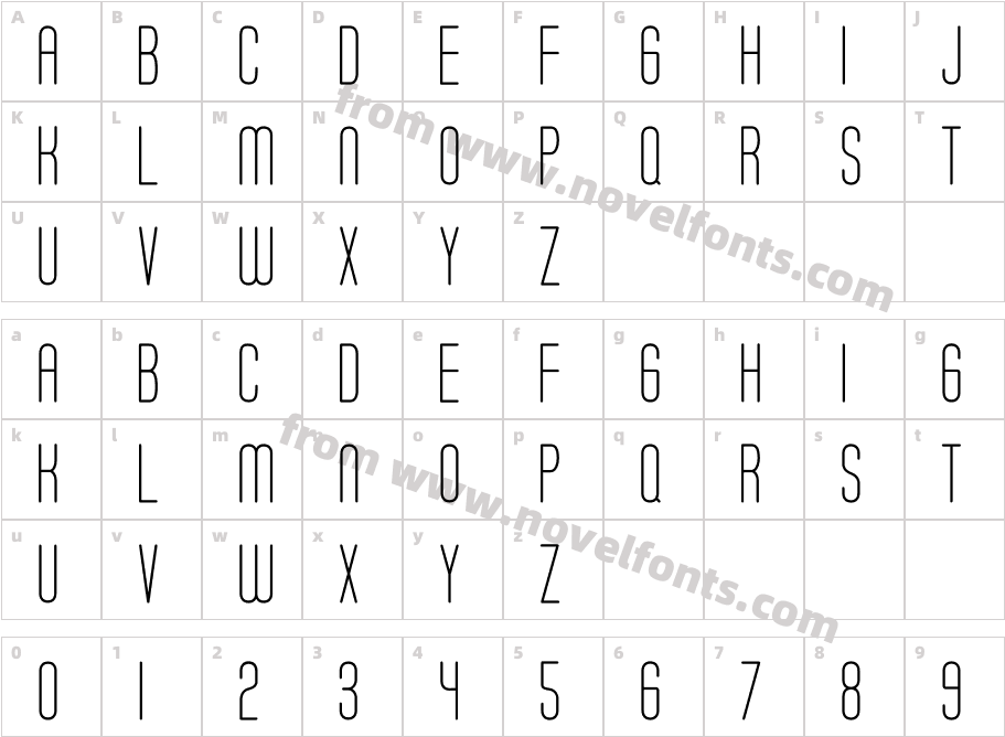 Soda Fountain ThinCharacter Map