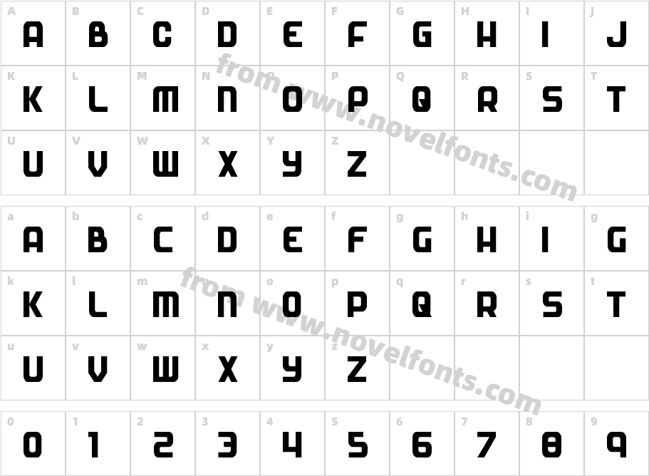 Soldier CondensedCharacter Map