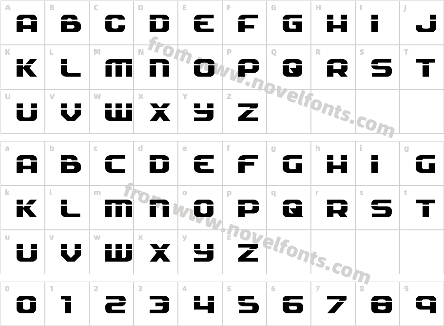 Soldier Laser ExpandedCharacter Map