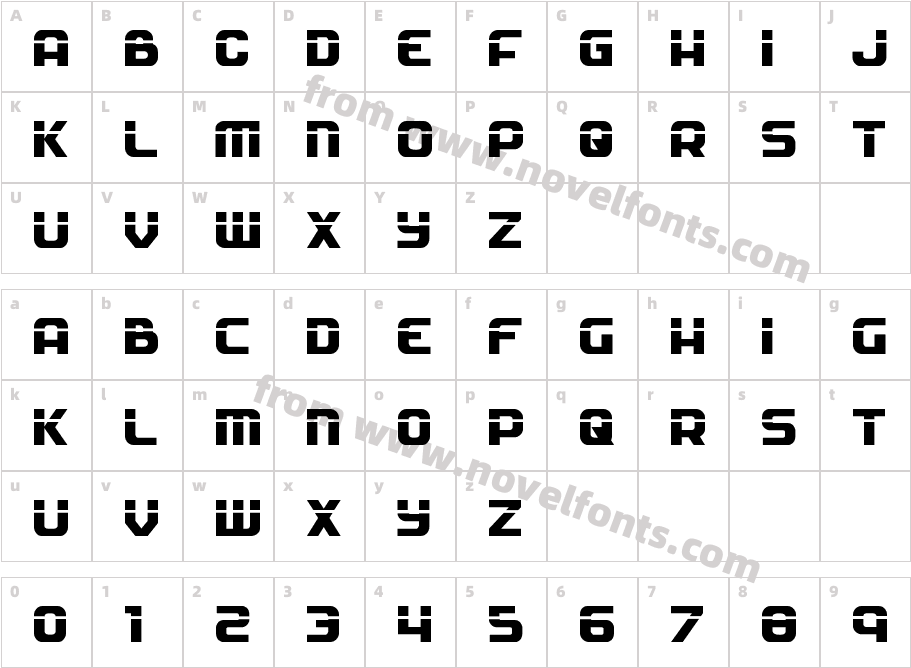 Soldier Laser RegularCharacter Map