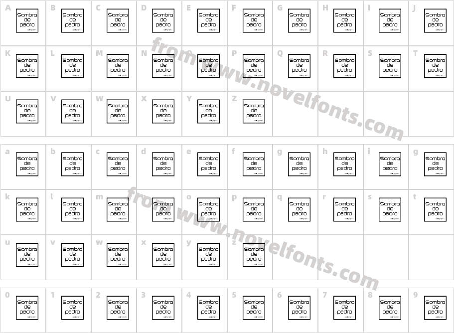 Sombras-Jed@Character Map