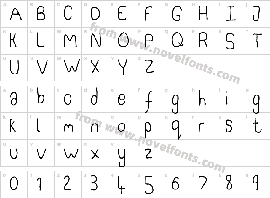 Somebercum Sans SerifCharacter Map