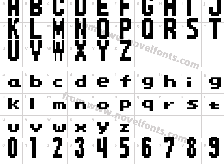 Sonic Advance RegularCharacter Map