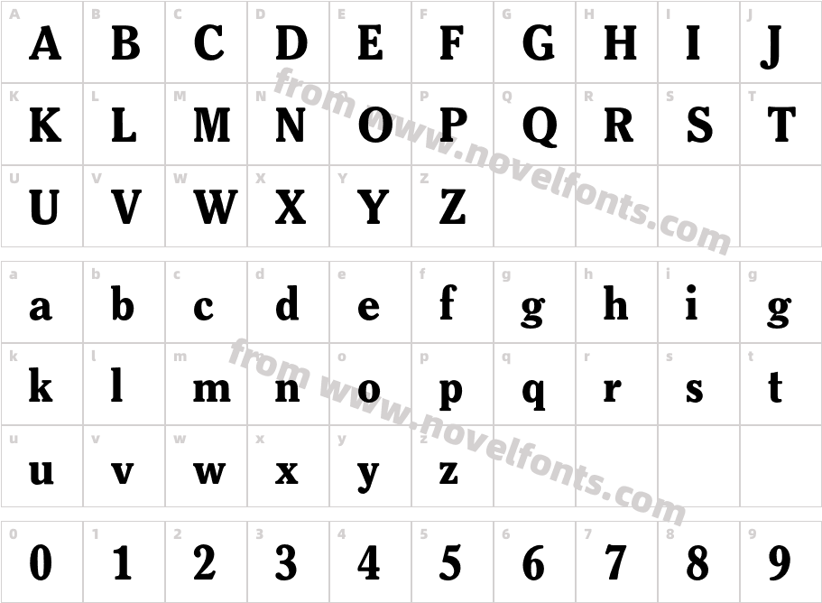 SorbonneBQ-BoldCharacter Map