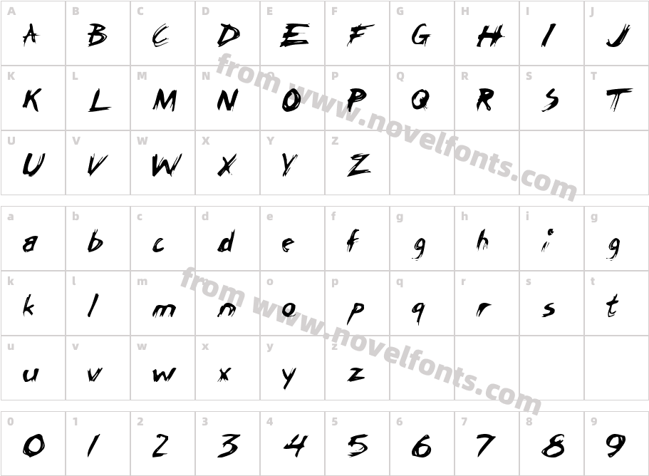 212-CAI978Character Map