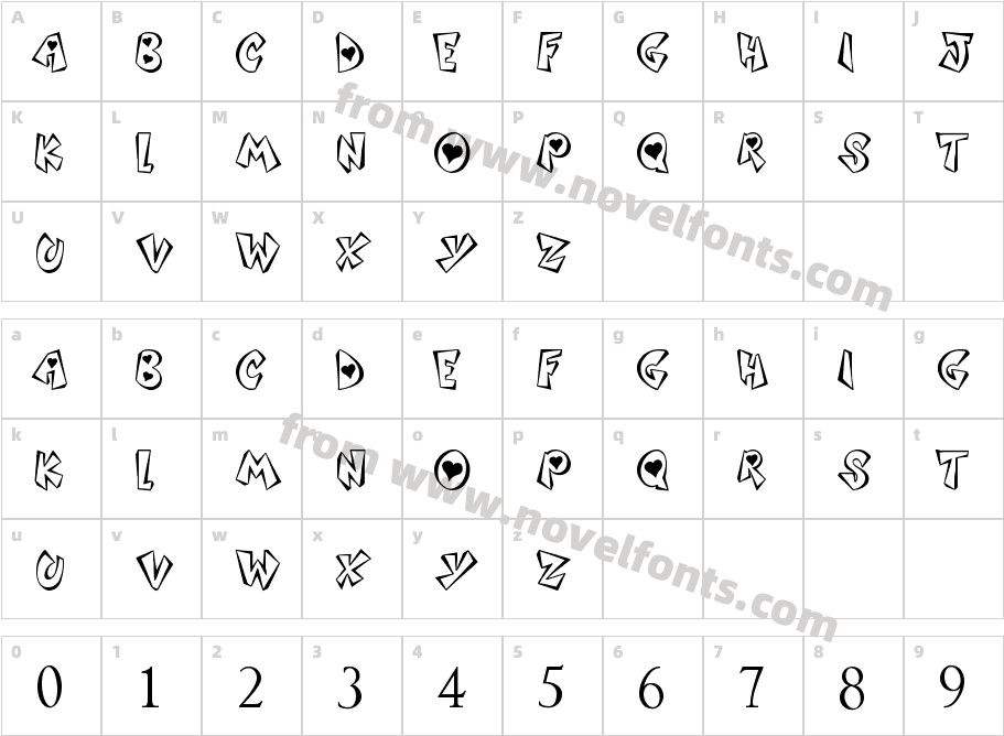 Sound HeartCharacter Map