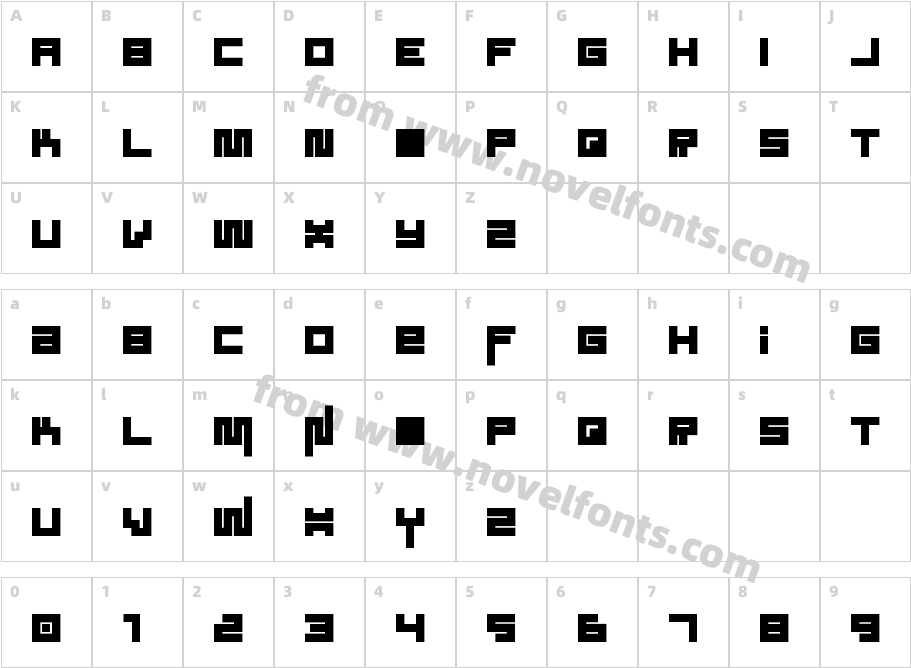 Sound System RegularCharacter Map