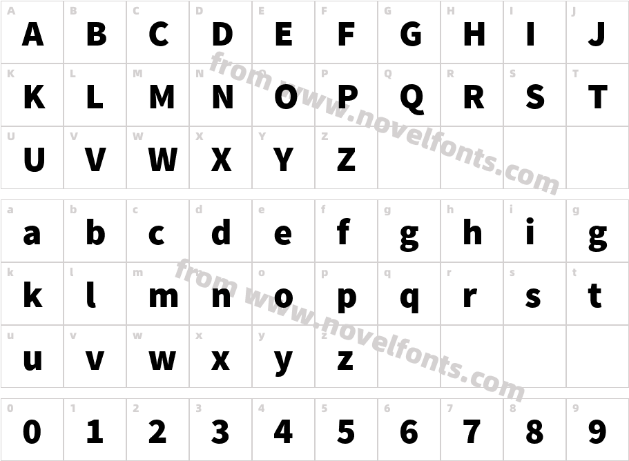 Source Sans Pro BlackCharacter Map