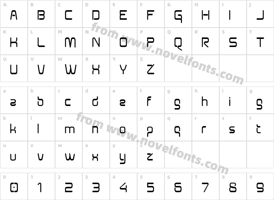 Aunchanted BoldCharacter Map