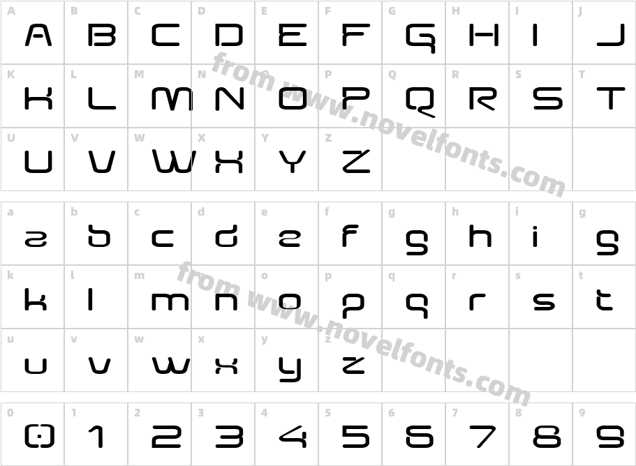 Aunchanted Expanded BoldCharacter Map