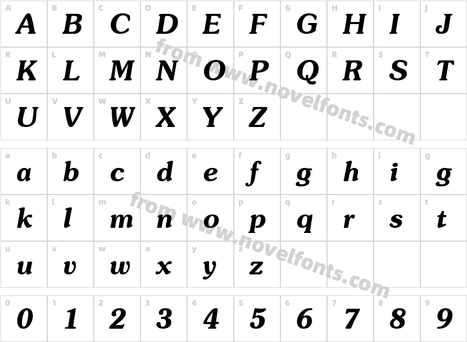 SouvenirITCbyBT-DemiItalicCharacter Map