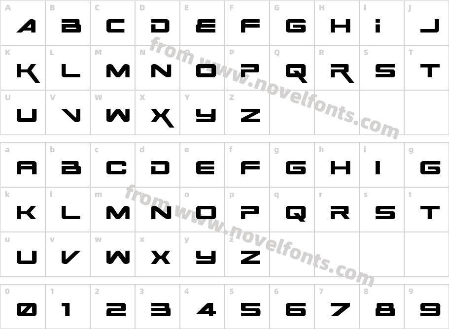 Space Ranger ExpandedCharacter Map